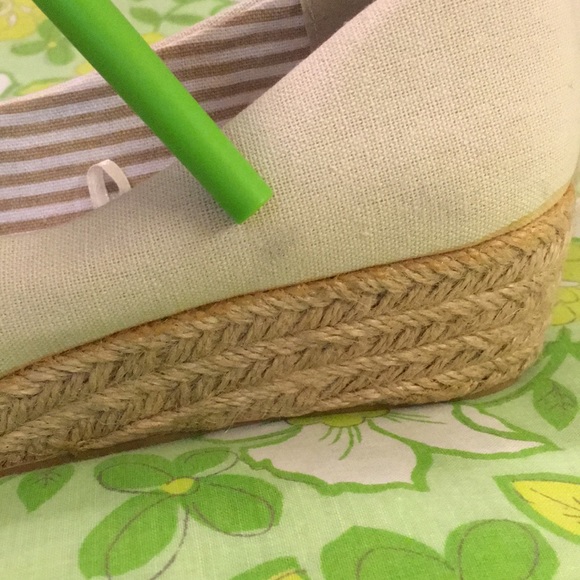 Summer Linen Wedges with a bow - Picture 9 of 9